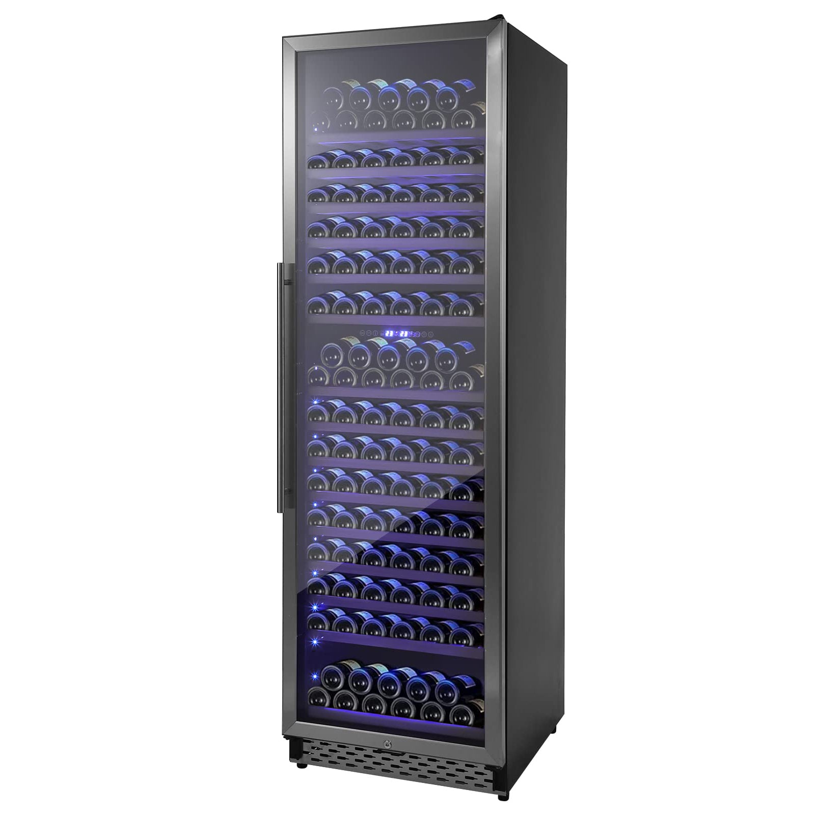 US GARVEE 24 Inch Tall Wine Cooler Refrigerator 187 Bottles Wine Fridge Built-in Freestanding Wine Cooler with Professional Compressor