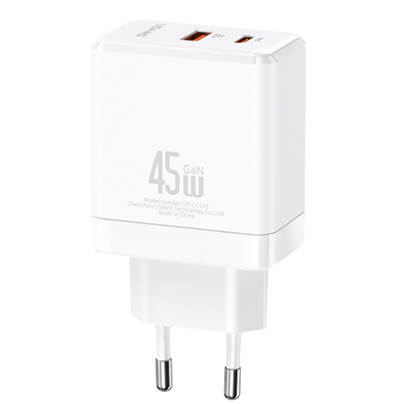 T58 Charging Adapter 45W 2 Ports Charging Station USB-C USB-A Ports Fast Charger