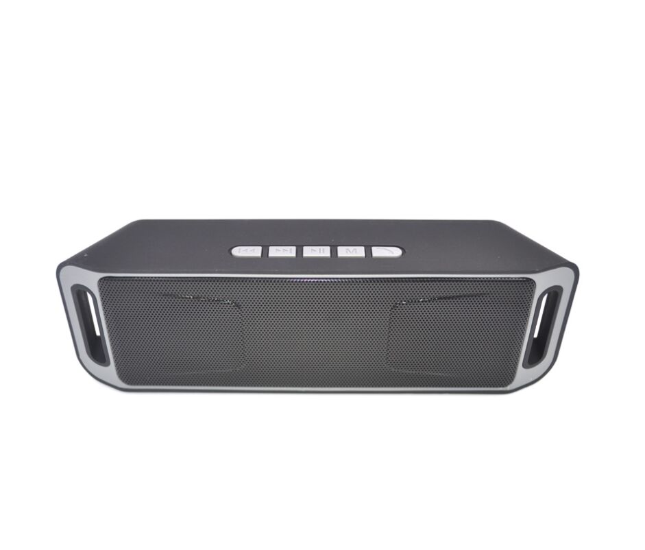 Wireless Bluetooth Speaker Column Stereo Subwoofer USB Speakers Built-in Mic Bass MP3 Player Sound Box Silver grey