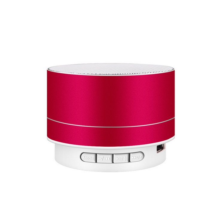 Wirelesss LED Glowing Bluetooth Receiver Hands-free Music Player Metal Bluetooth Speaker red