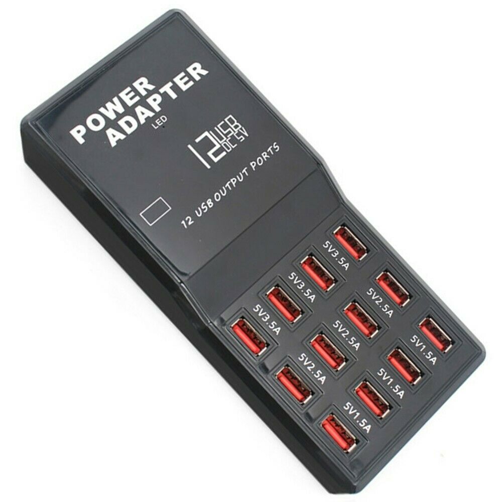 5V 3.5A 2.1A 12Port Multi USB Charger USB Charging Station Dock Intelligent Fast Charger US Plug