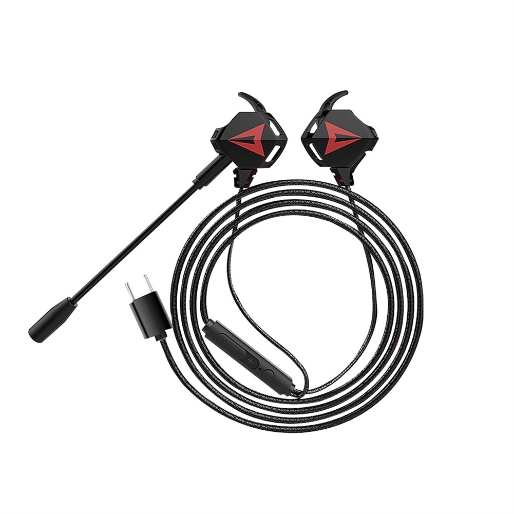G5 Wired Earbuds In-Ear Headphones With Microphone Heavy Bass Stereo Noise Isolating Wired Earbuds For All Type C Jack Device black