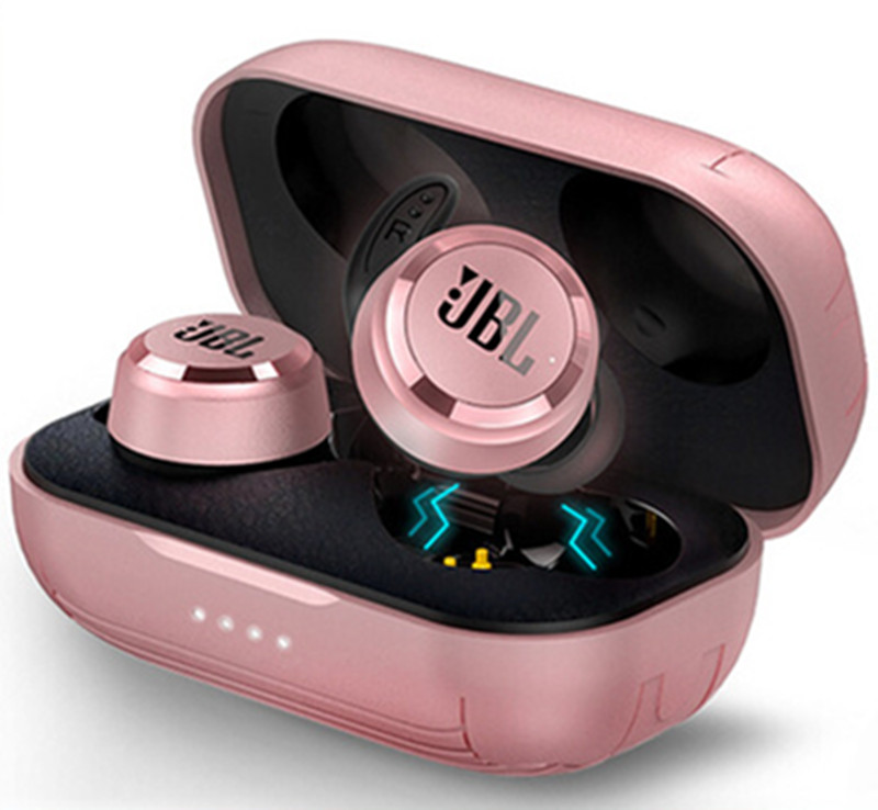 Original JBL T280 TWS Bluetooth Wireless Headphones with Charging Case Earbuds Sport Running Music Earphones  Pink