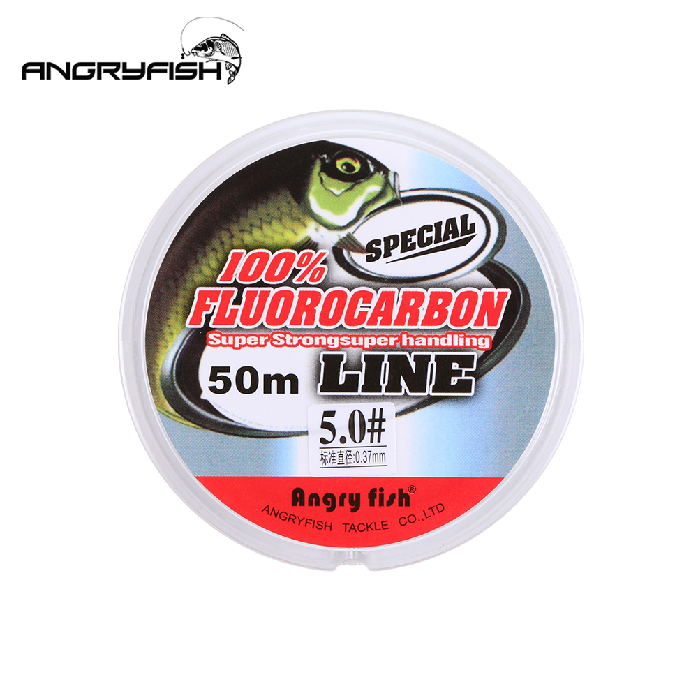 Fluorocarbon Fishing Line 50m Transparent Super Strong Carbon Fishing Line 50 Meters 2.0