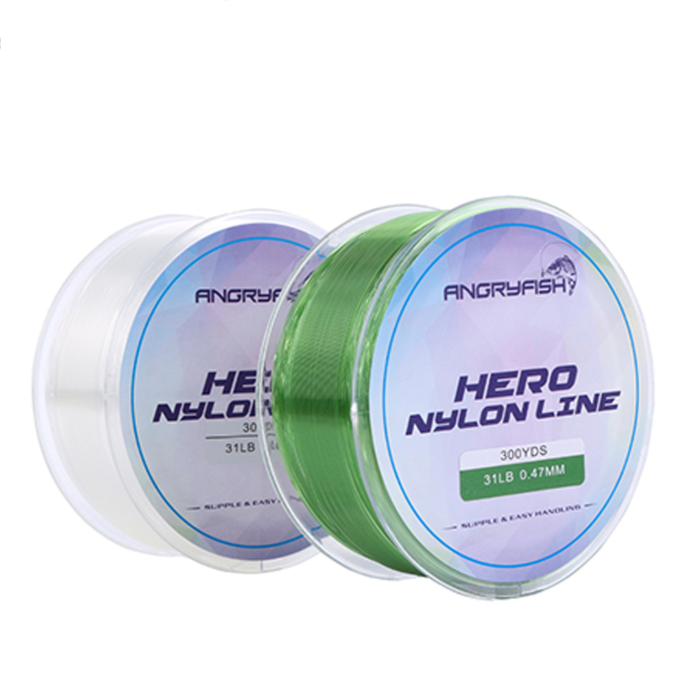 300YD 0.12mm-0.47mm Nylon Fishing Line Monofilament Japan Material Super Strong Carp Fishing Line 2-35LB Transparent color_0.32mm-16LB