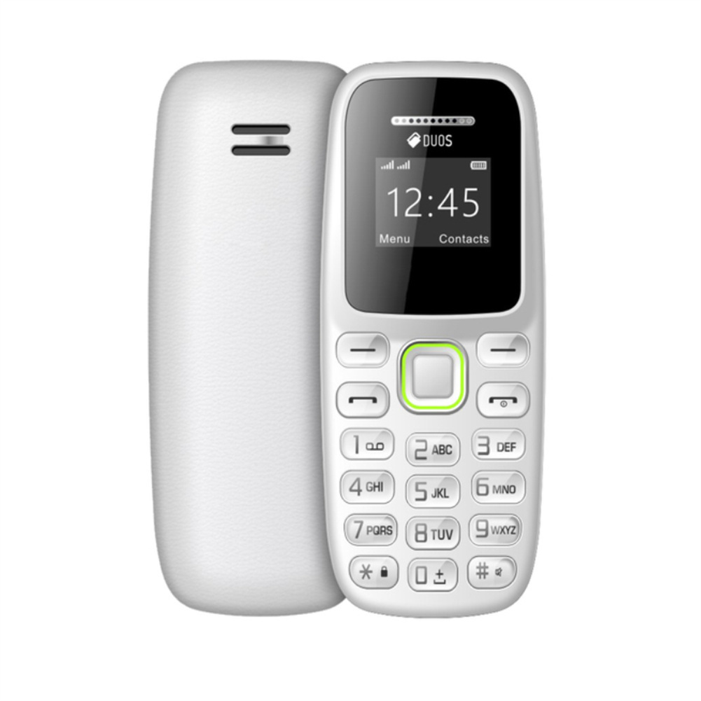 0.66 inch M310 Mini Unlock Mobile Phone MTK6261D 32MB RAM 32MB ROM Dual SIM Cards Pocket Cellphone White