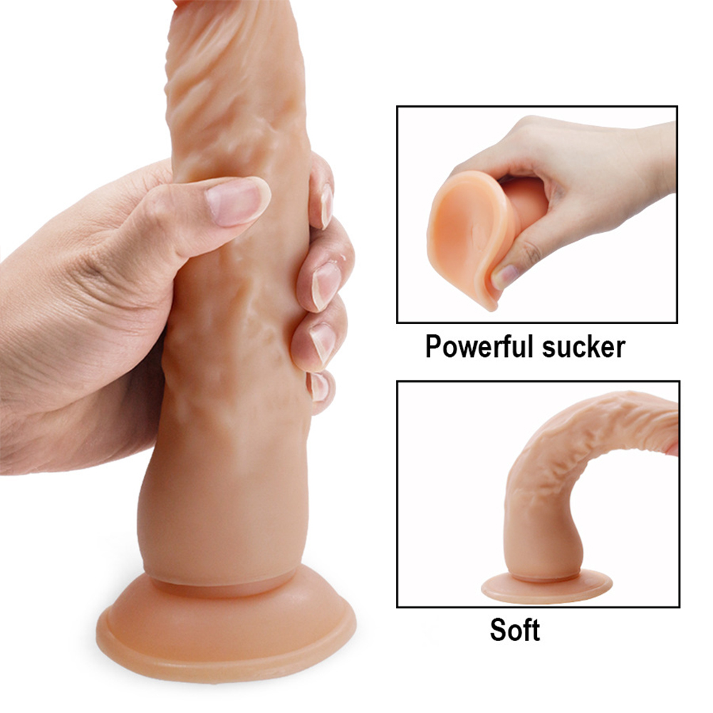 Skin Feeling Realistic Penis Super Huge Big Dildo With Suction Cup Sex Toys For Woman Masturbation Cock Flesh-colored