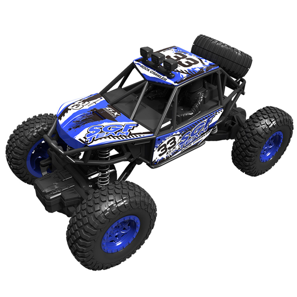 Electric Off-road Remote Control Car 1: 20 Wireless Charging Four-Wheel Drive Climbing Car Boy Toy blue
