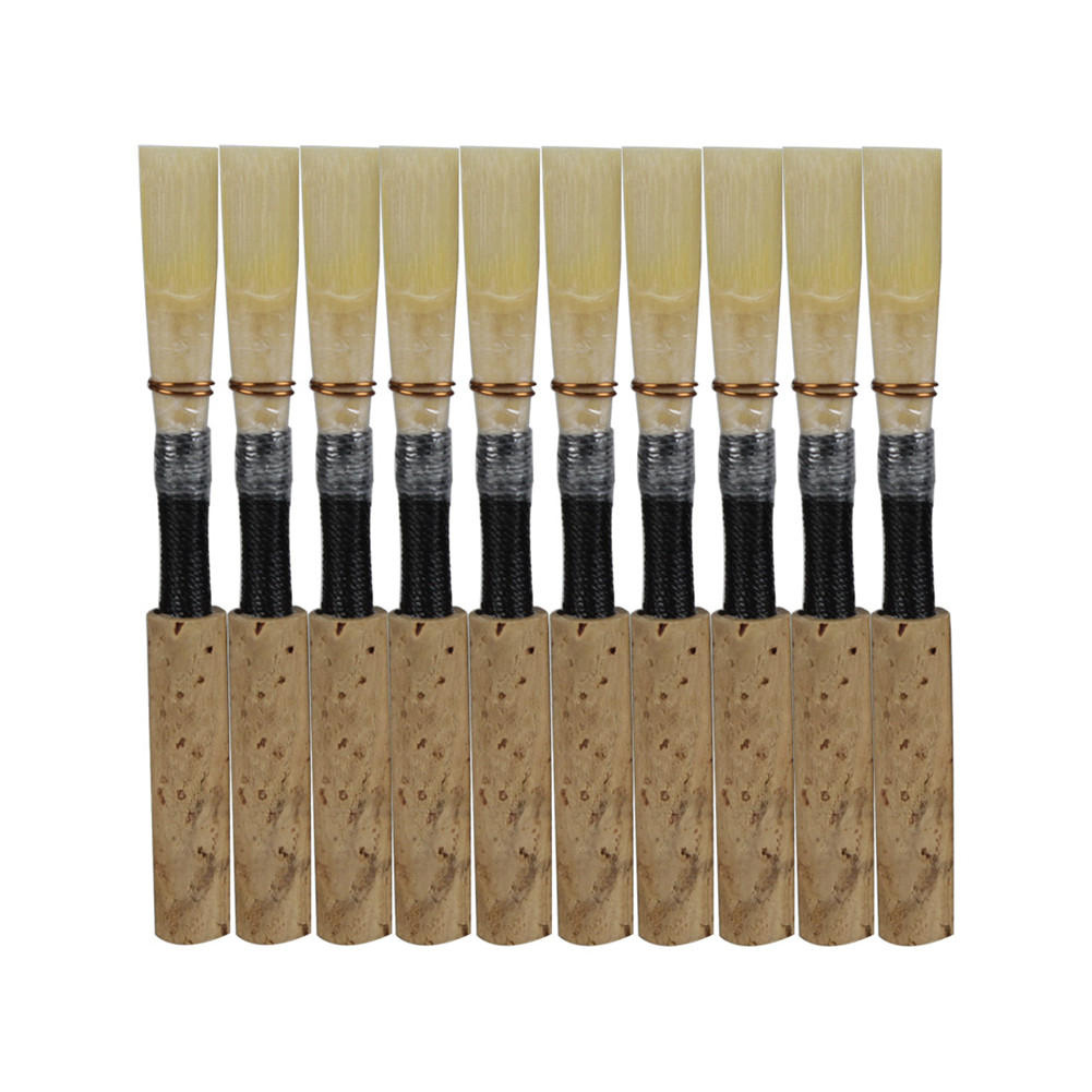 10pcs/set 7.2x0.7x0.7cm  Natural Reed Oboe Reeds Wind Instrument Part black