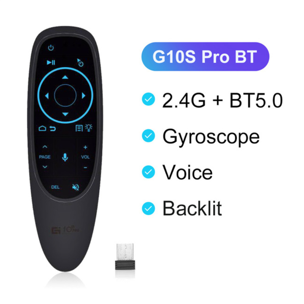 Smart Voice Remote Control Wireless Air Fly Mouse 2.4g G10 G10s Pro Gyroscope Ir Learning Compatible For Android Tv Box G10S Pro BT