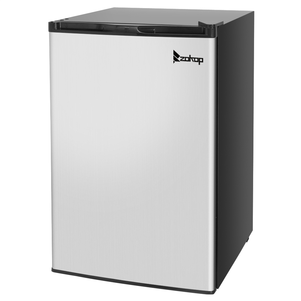 ZOKOP Single Door Upright Freezer - Adjustable Thermostat, Stainless Steel Door, 88L Capacity