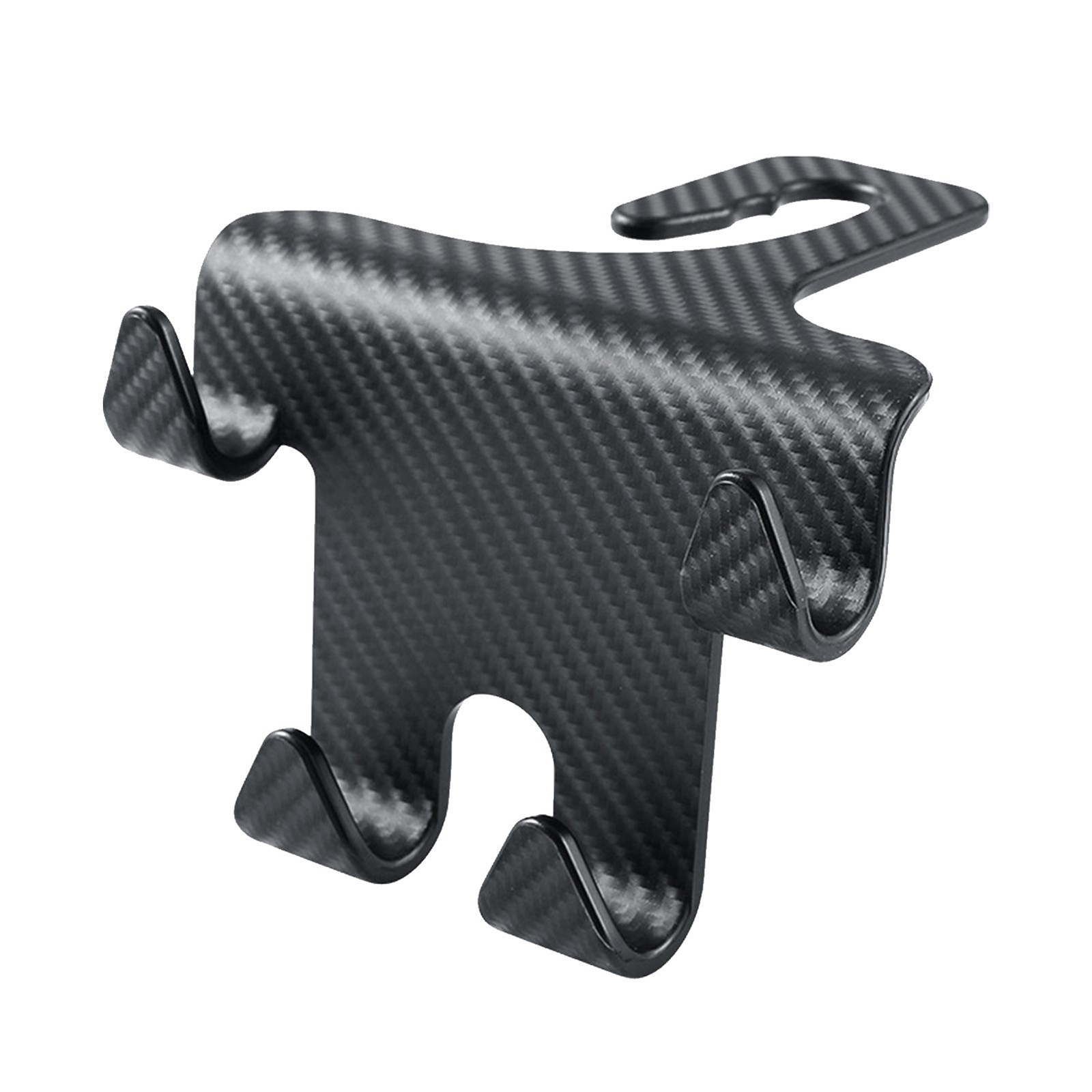 Car Headrest Hook Phone Holder Inner Rear Mount Seat Back Hanger Multi-functional Clips Bracket For Bags Hats black