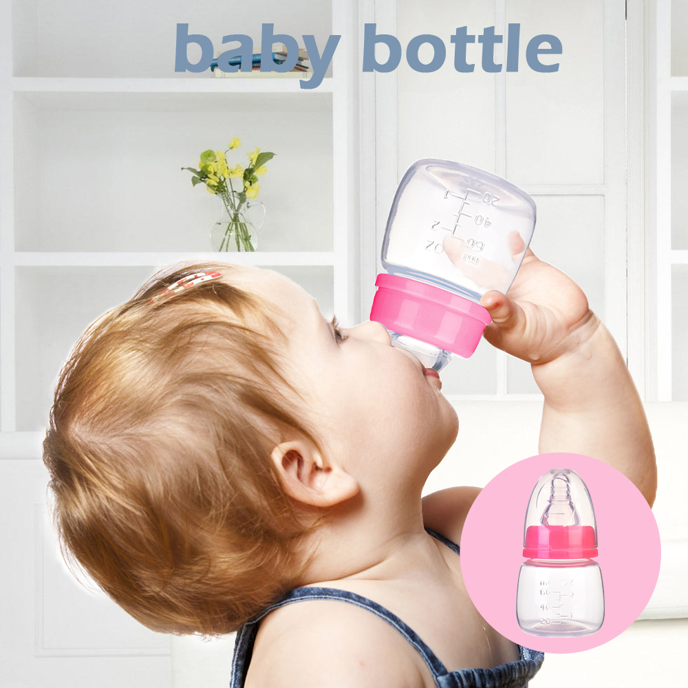 60ml Baby Mini Portable Feeding Bottle Kids Nursing Care Feeder Safety