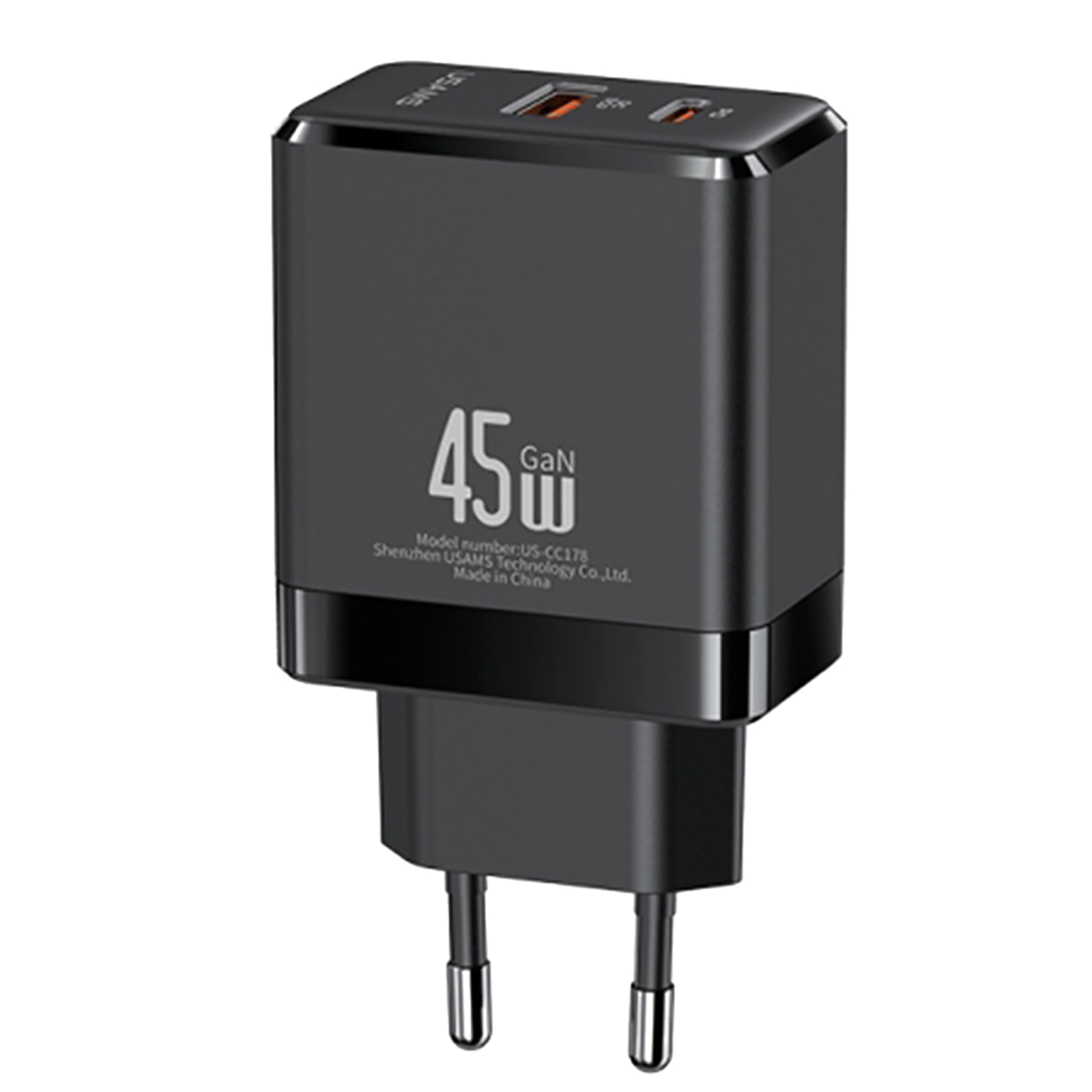 T58 Charging Adapter 45W 2 Ports Charging Station USB-C USB-A Ports Fast Charger