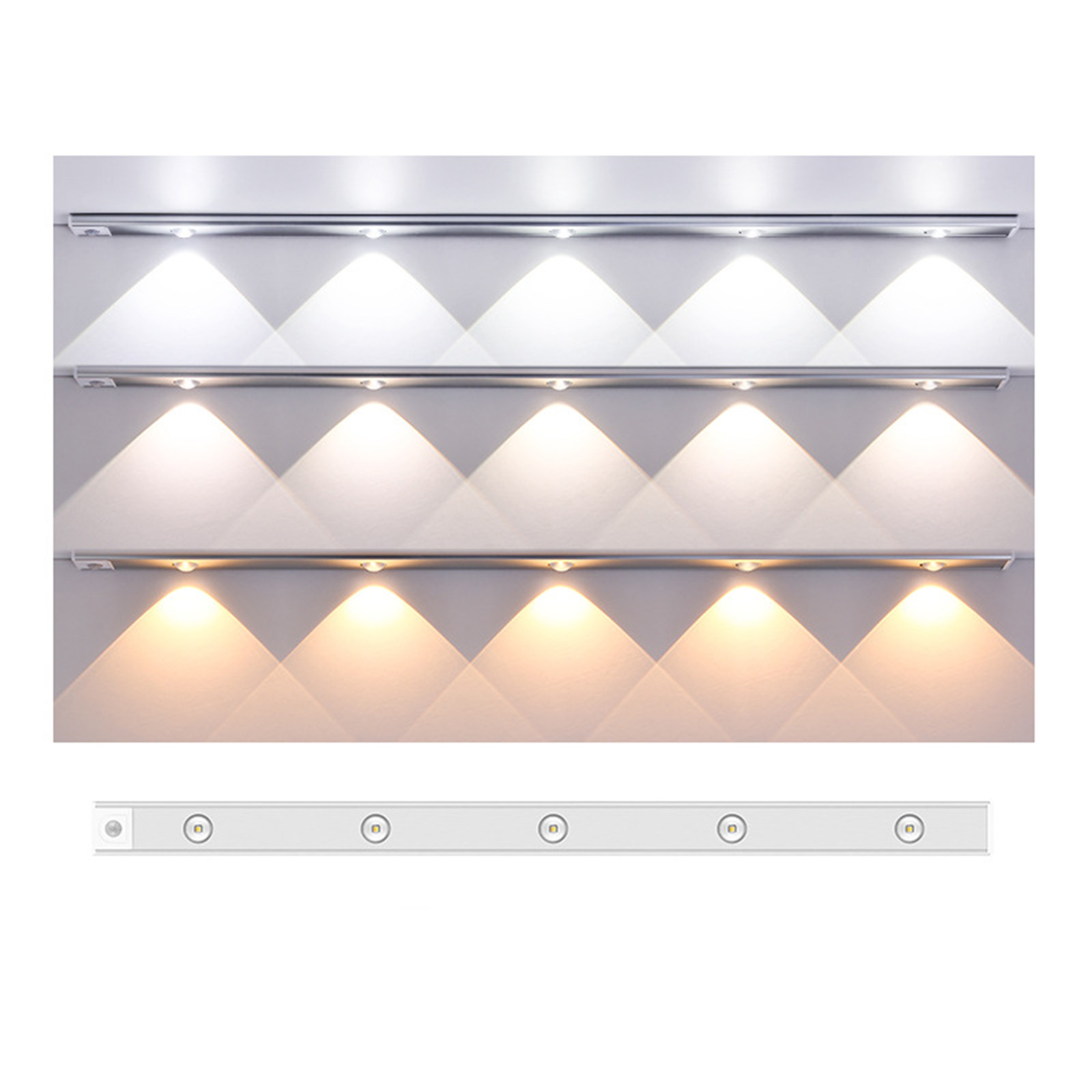 Under Cabinet Lights Led Light Strip With 3 Induction Modes 3 Lighting Modes Strong Magnetic Attraction Design Cabinet Lighting
