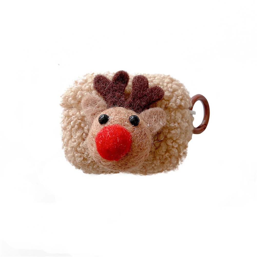Protective Case Plush Christmas Snowman Design Lose Proof Cover For AirPods