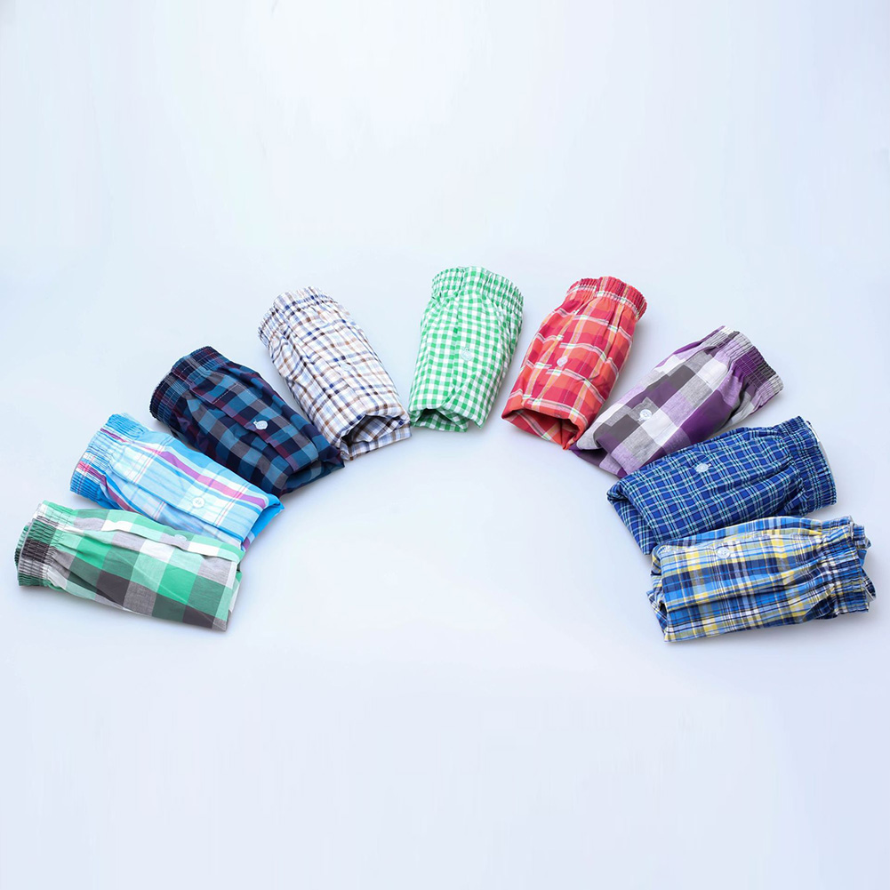 Men Full-cotton Loose Air-breathable Comfortable Large-Size Beach Shorts Home Pants (Random Color) Random color_4XL