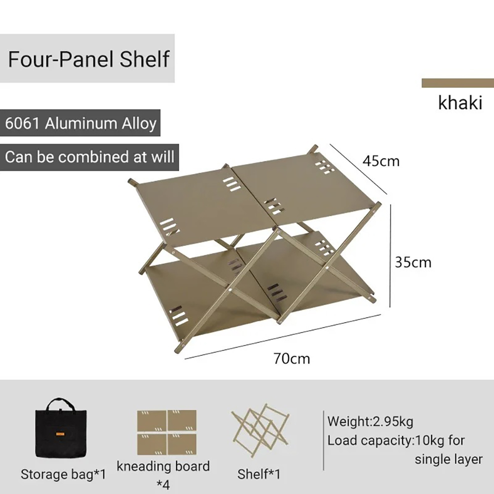 Folding Shelf Storage Rack, 3-Tier Storage Shelf Racks Space Saving Convenient