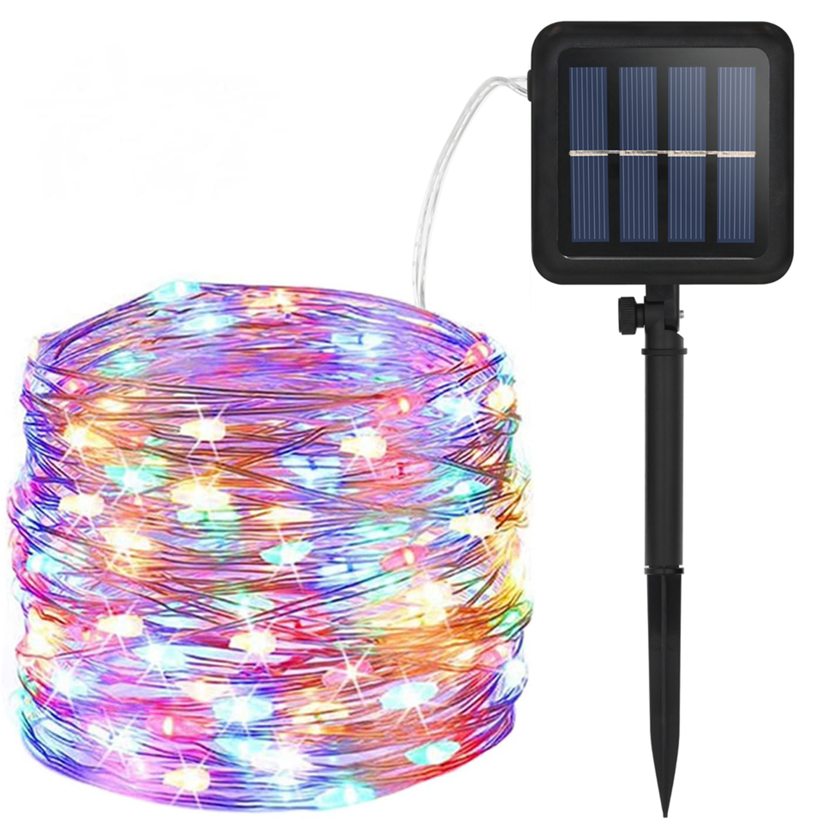 0.6W LED Solar String Lights With 1.2v 150mAh Solar Panel 8 Modes Solar Powered Fairy Lights