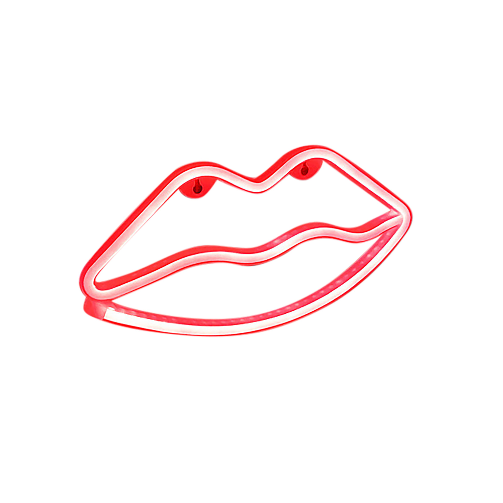 Lips Sign Desktop Lamp USB Or Battery Powered Night Light IP45 Waterproof Hanging Lips Wall Decoration For Living Room Bedroom Gaming Room Bedside Table red