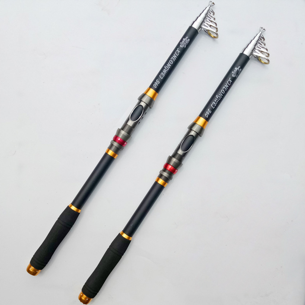 [Indonesia Direct] High Hardness Glass Steel Fishing Rod Long Distance Single Fishing Equipment  Metal solid
