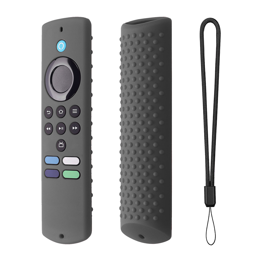 Silicone Sleeve Remote Control Anti-drop Dust-proof Protective Cover Compatible For Fire Tv Stick Lite 2021/2020 dark gray