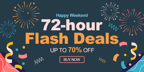 72-hour Flash Deals for Weekend, Hot Items Up to 70% Off