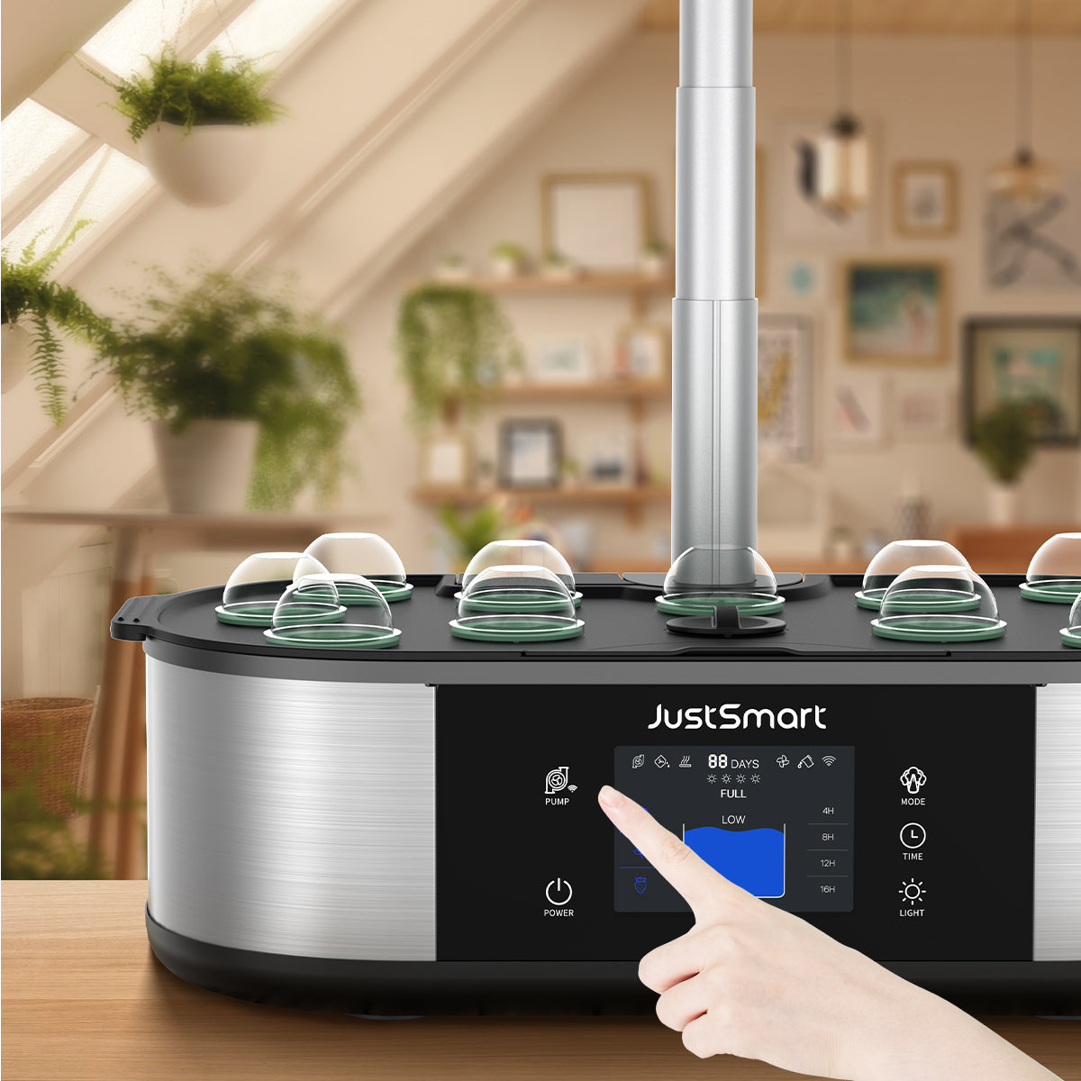 JustSmart 4-in-1 Automatic Hydroponic Growing System for Indoor Garden