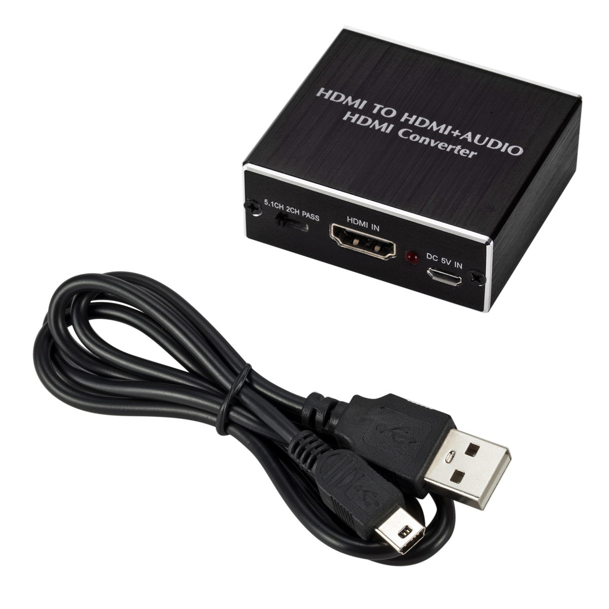 For HDMI Audio Video Converter Audio Splitter For HDMI To HDMI + 3.5 AUDIO + SPDIF black