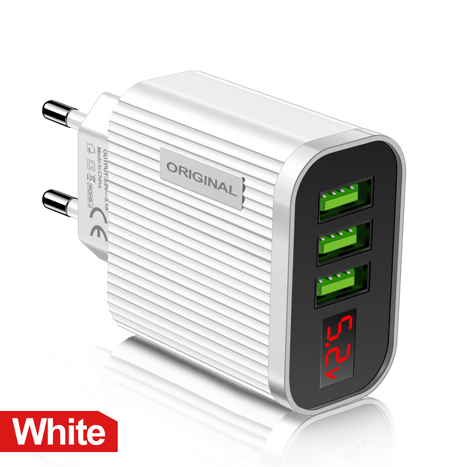3 Usb Ports Mobile Phone Charger 5V/3.1A Travel Fast Quick Charging Adapter