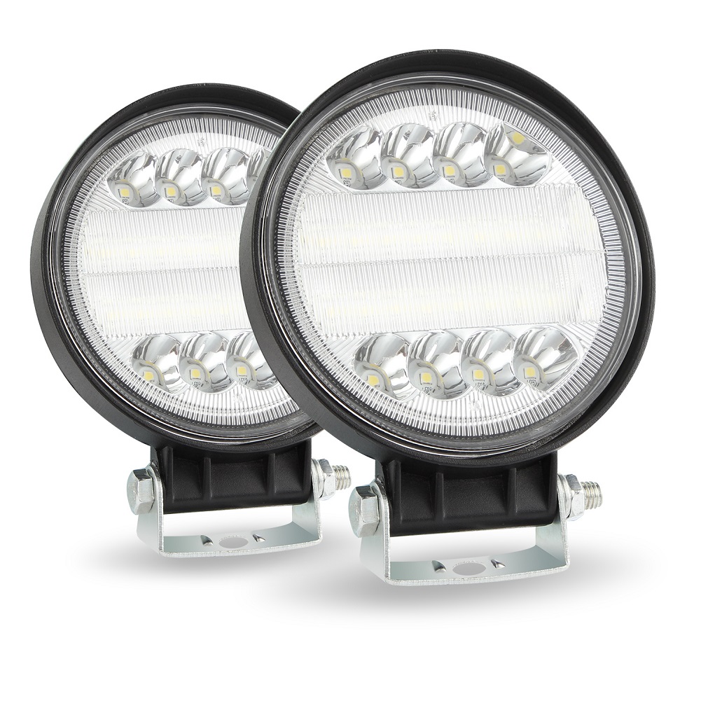 Wholesale 4inch Round LED Work Light 4WD SUV LED 200W 6000K Flood Spot ...