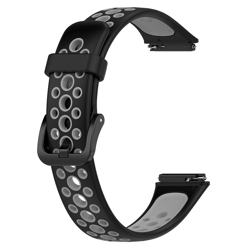 Watch Strap Compatible For Huawei Band 7 Replacement Two-color Bracelet Wristband Breathable Contrast Color Watchband black grey