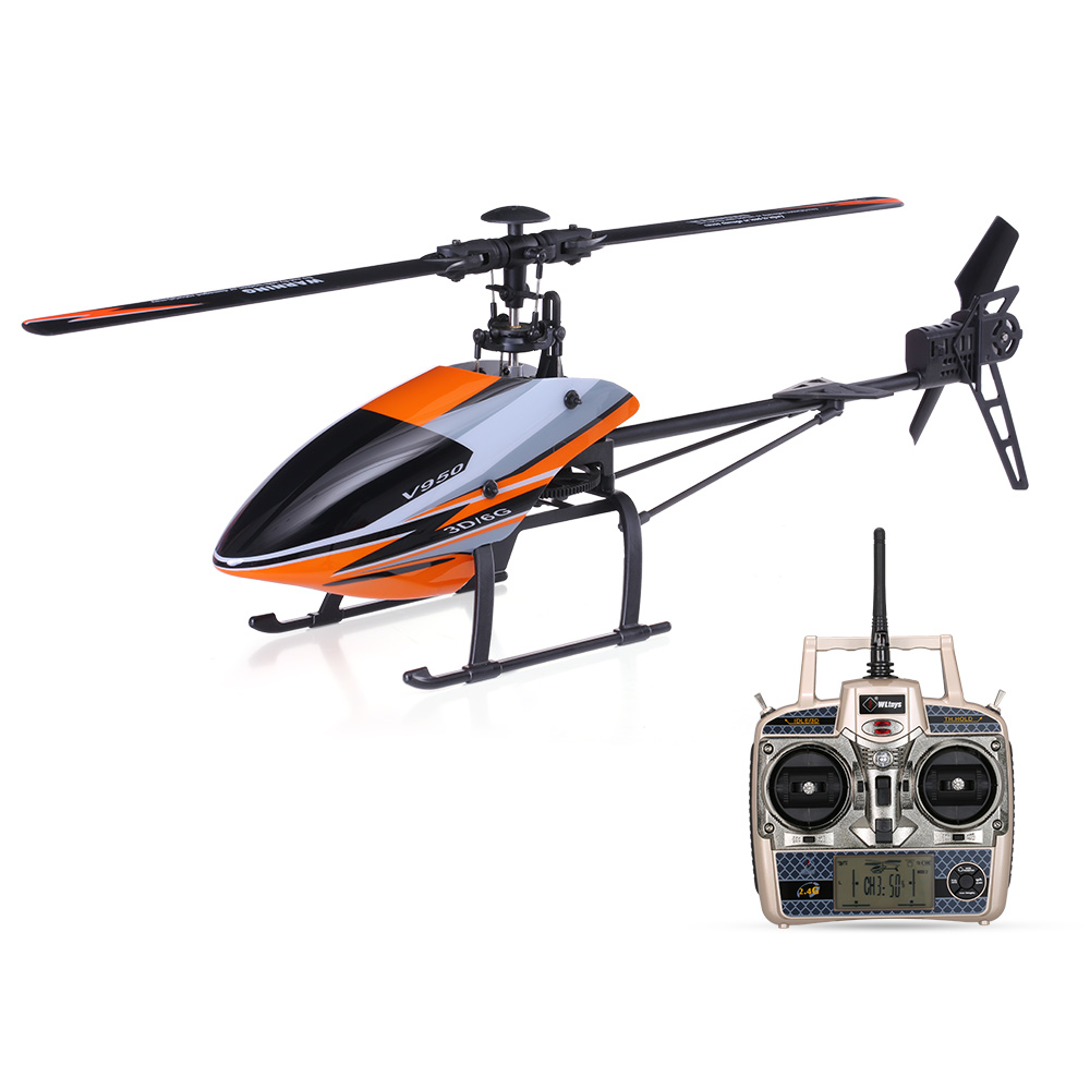 2.4g 6ch Wltoys V950 Helicopter 3d 6g System Brushless Motor Flybarless Rtf Rc Helicopter With 1912 2830kv Brushless Motorn as picture show