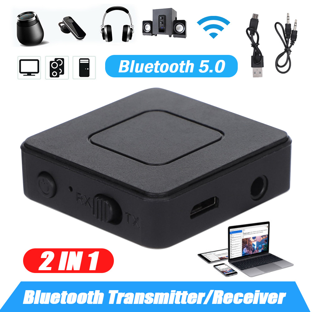 2-in-1 Bluetooth Receiver Transmitter Home Wireless Audio Converter Adapter