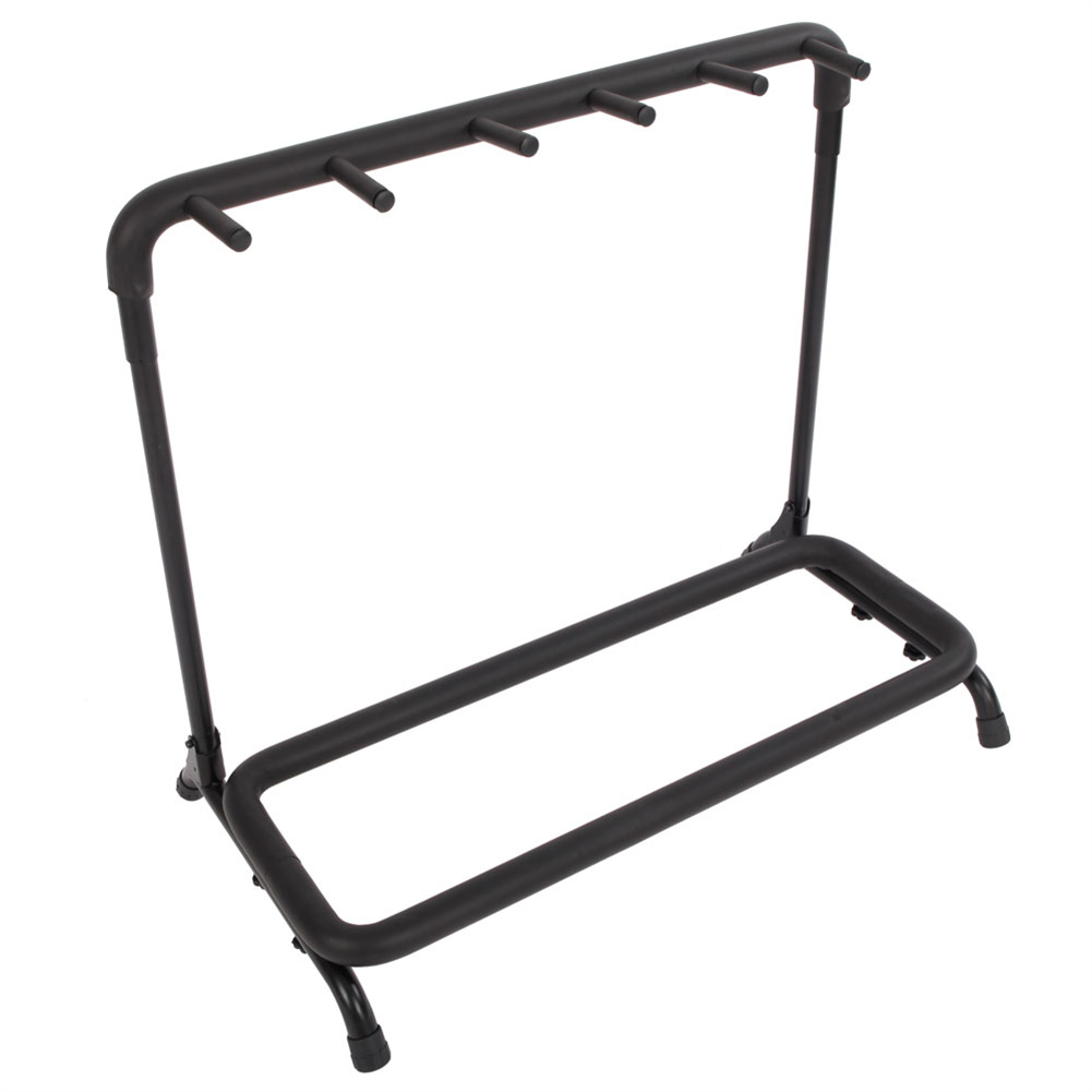 US Multi Guitar Holder 5-slot Rack Round Tube Shelf Type Guitar Stand
