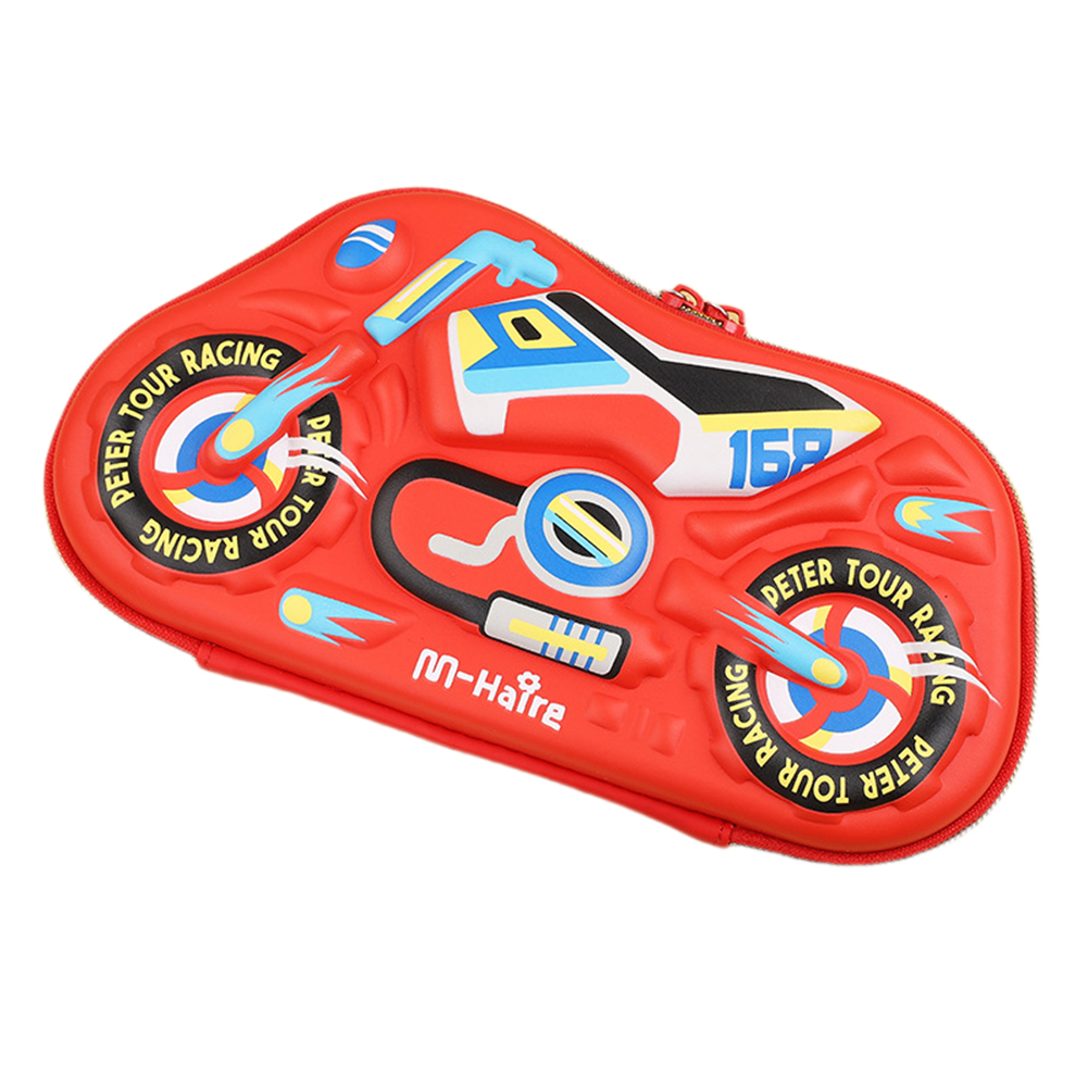 Creative Pencil Case 3d Motorcycle Car Zipper Pen Bag Stationery Organizer Storage Pouch For Students Gifts (motorcycle red)