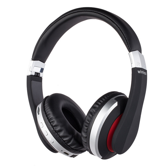 ID Wireless Headphones Bluetooth Headset Foldable Stereo Gaming Earphones with Microphone Support TF Card for IPad Mobile Phone Silver