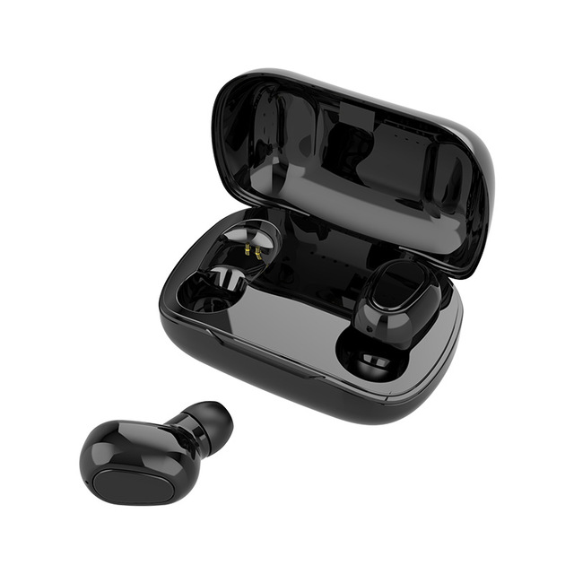 L21 TWS Wireless Earphones Bluetooth 5.0 Headphones Mini Stereo Earbuds Sport Headset Bass Sound Built-in Micphone black