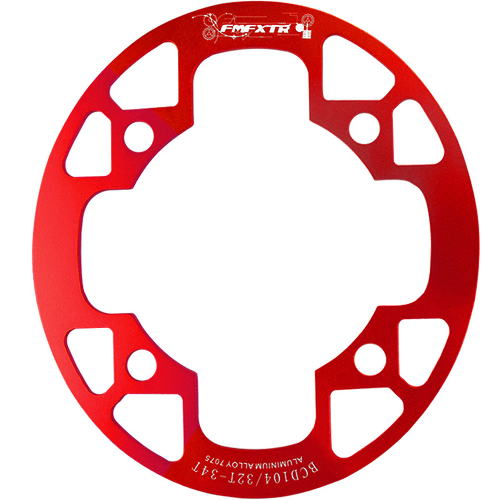 MTB Bike Chainring Protection Cover 32T/34T 36T/38T/40T/42T Bicycle Sprocket Crankset Guard Chainwheel Protector 104bcd oval guard plate 32-34T red