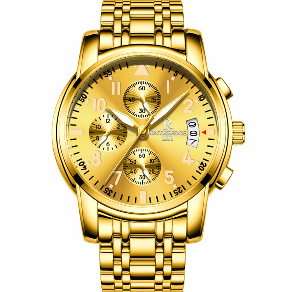 Wholesale Men Multifunction Quartz Movement Steel Watch with 6 Pointers