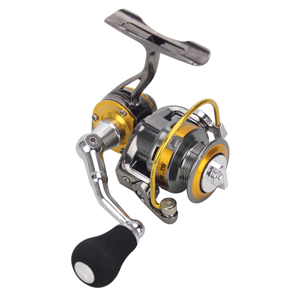 Wholesale Mini Small Ice Fishing Spining Reel All Metal Mini 3+1BB Zinc  Alloy Spinning Reels Gold_full metal spinning reel From China