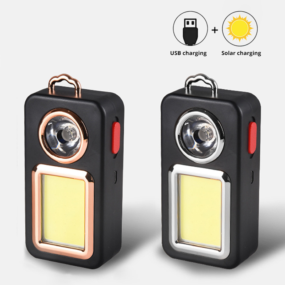 Portable Keychain Light Usb Rechargeable Energy-saving Cob High-brightness Torch