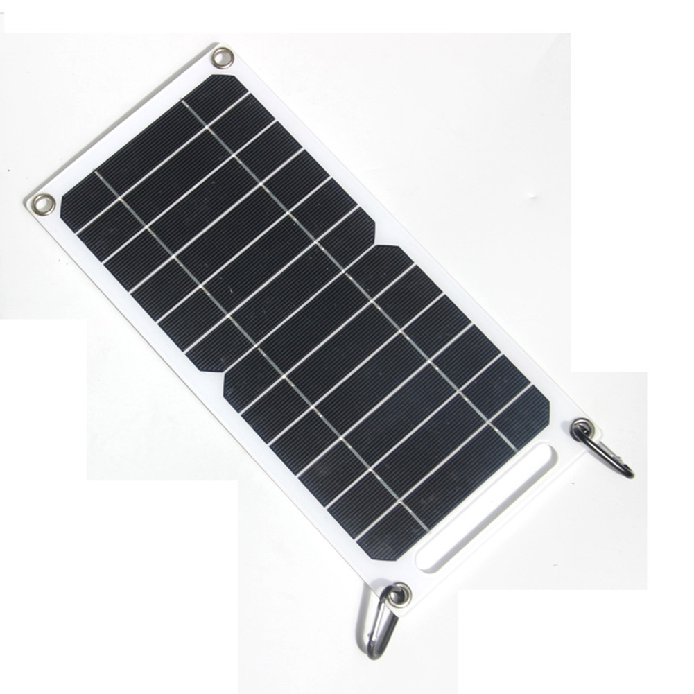 Usb Solar Panel Outdoor Flexible Panel Solar Charger Generator Power Bank Black