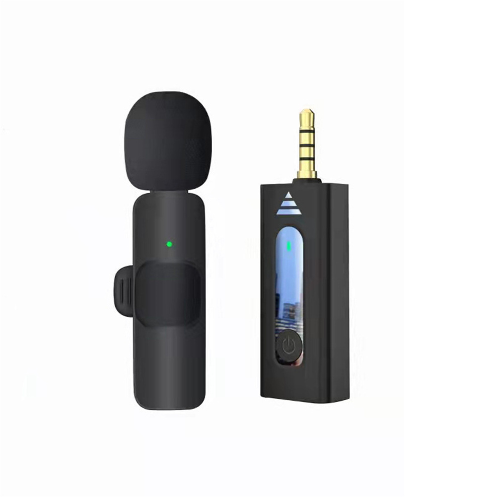 Wireless 3.5mm Lavalier Microphone Condenser Mic for Camera Speaker Smartphone