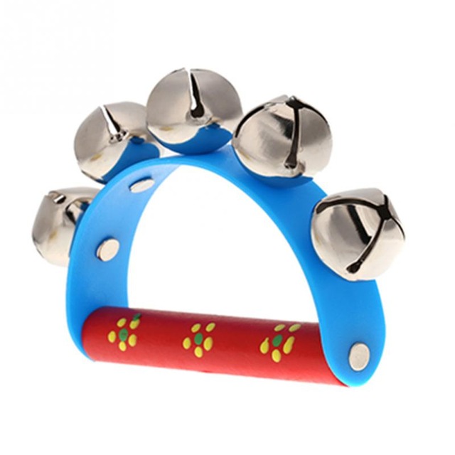 Wholesale 2018 Little Hand Held Bell Metal Jingles Ball Percussion