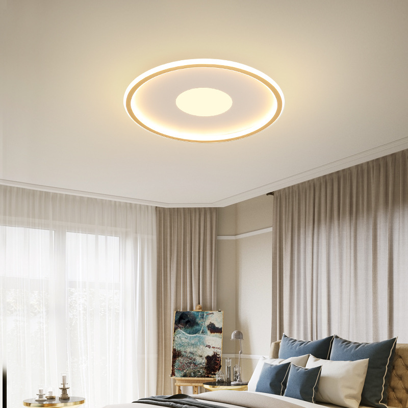 LED Modern Round Ceiling Lights for Bedroom Living Room Decorative Lighting 3 colors dimming