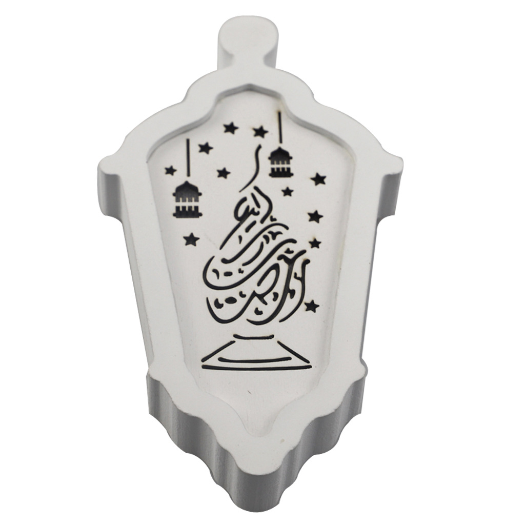 LED Light Wooden Pendant Eid Mubarak Ramadan Decoration for Home Islamic Muslim Party JM01871