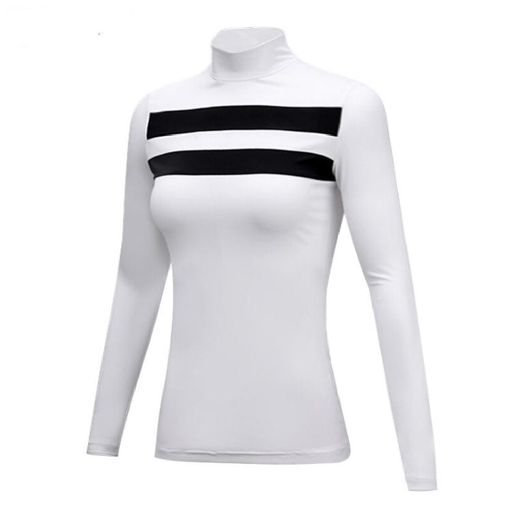 Golf Sun Block Base Shirt Milk Fiber Long Sleeve Autumn Winter Clothes YF144 white_M