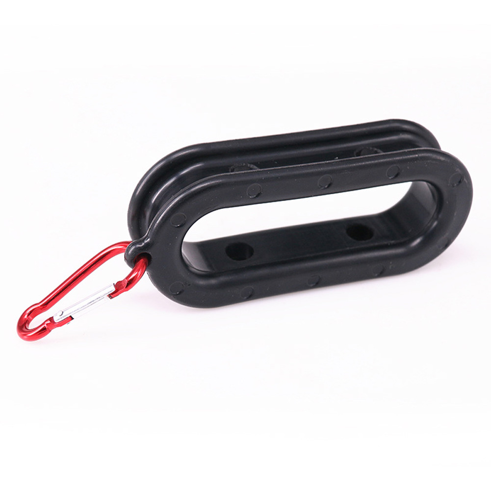 Deukio Fishing Line Winder Wire Winding Handle Holder Knot Tying Puller Tool For Fishing Tackle Accessory Black + red buckle