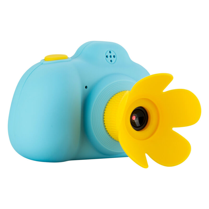 Kids Mini SLR Camera HD Double Lens CMOS Sensor 2.0inch LCD Screen Develop Imagination Child Birthday Gift blue
